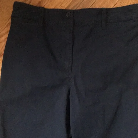 Talbots Wide Leg Chino (Navy) - Picture 2 of 4